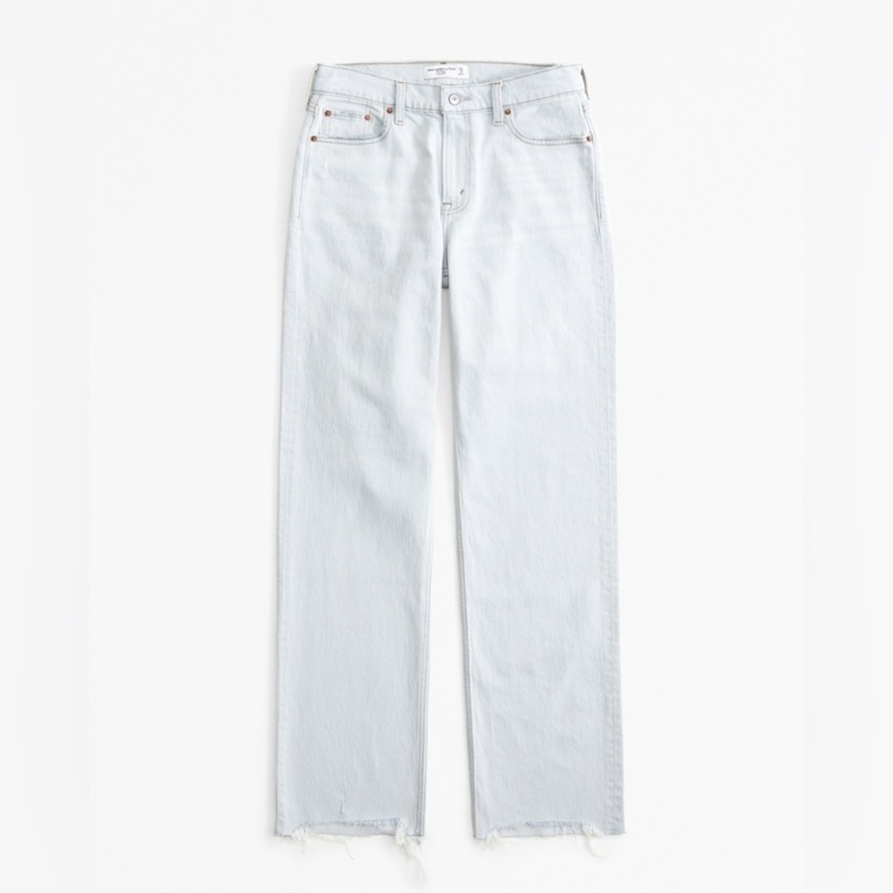 NWT Abercrombie & Fitch Light Blue Flare Jeans - Picture 7 of 15